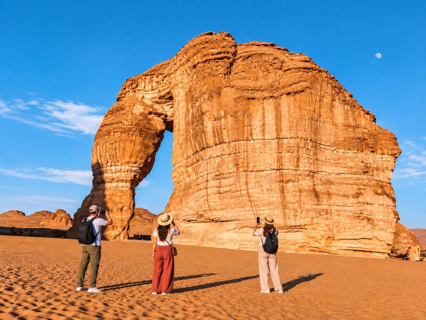Tourist at Al Ulala, Saudi Arabia