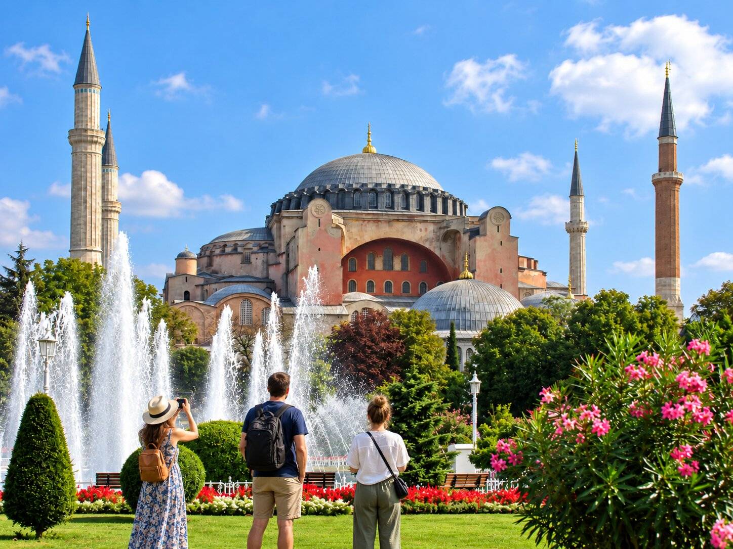 Tourist at Grand Mosque, Turkey