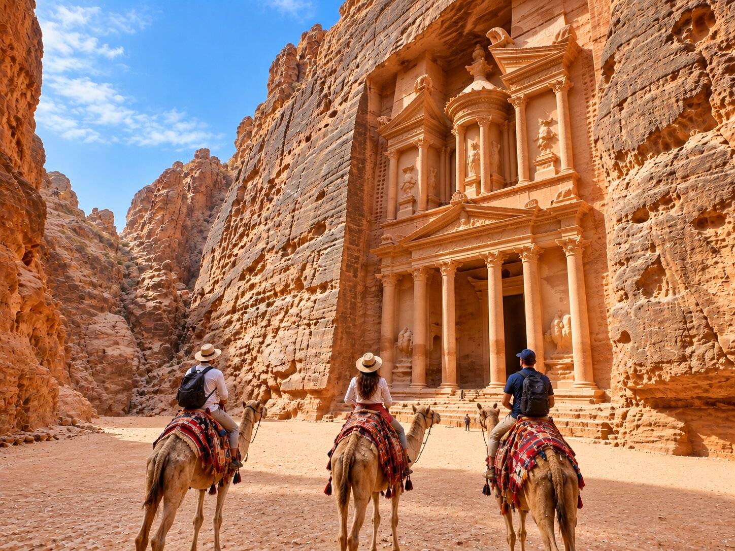 Tourist at Jordan, Petra